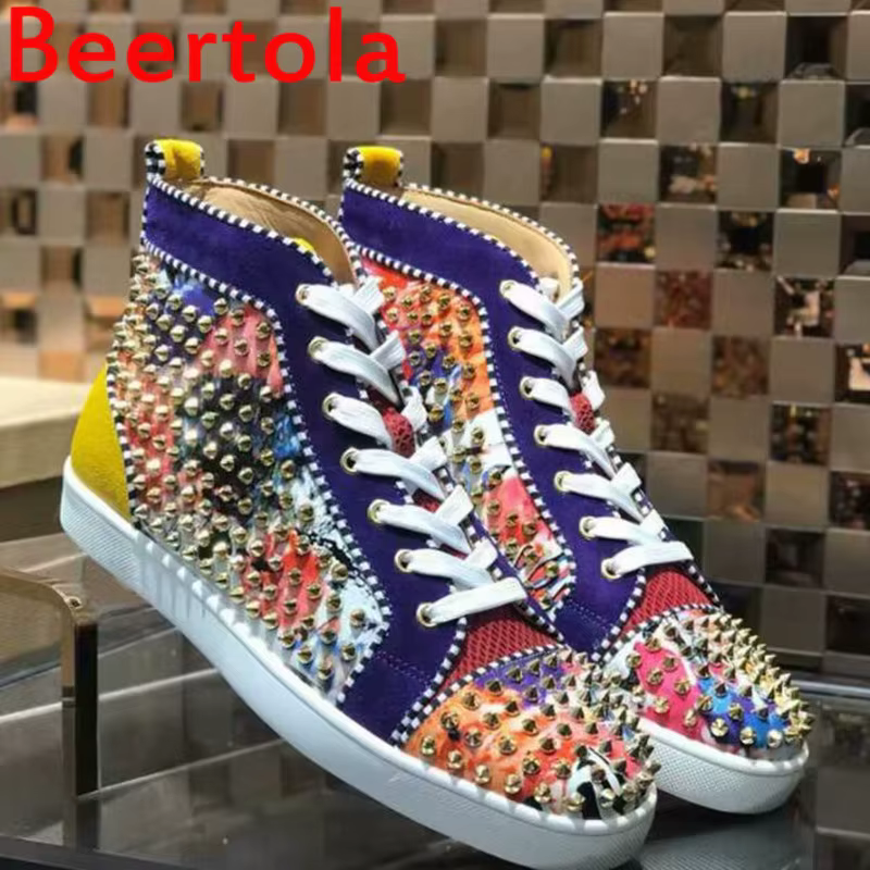 Baskets montantes en cuir pour hommes