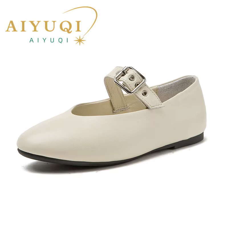 AIYUQI Chaussures Mary Jane pour femmes 2026 Automne en cuir véritable naturel Vintage