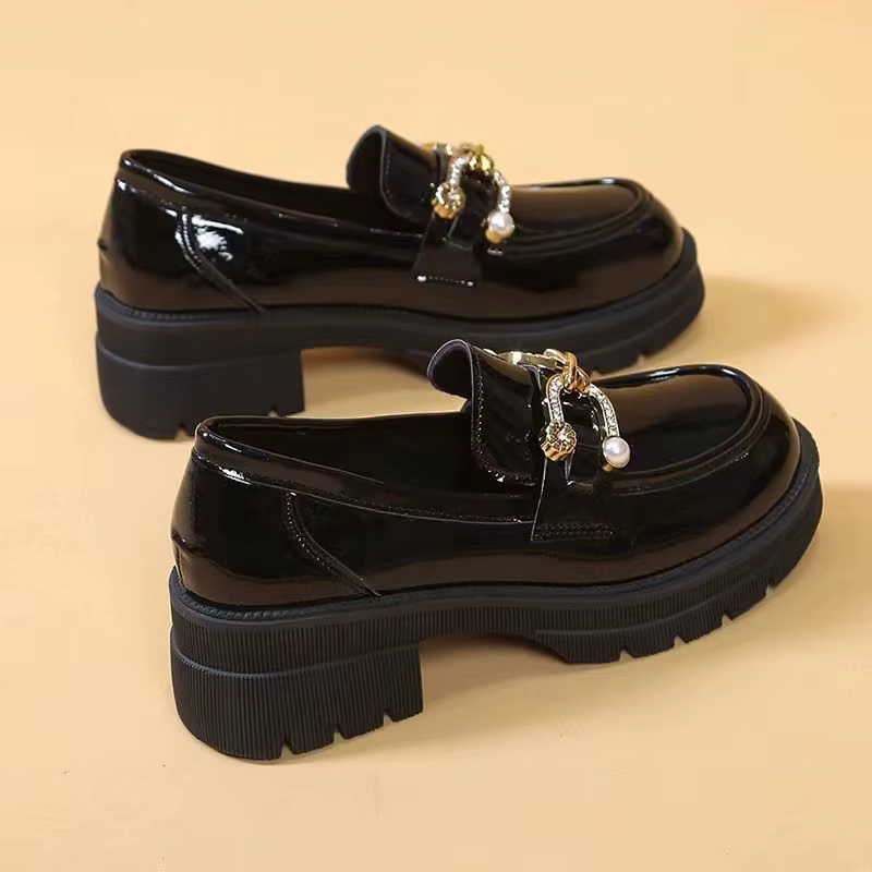 Chaussures à plateforme en perles à essence pour femmes