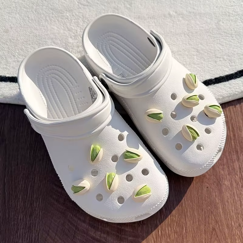 Série pistache, accessoires de chaussures amusants