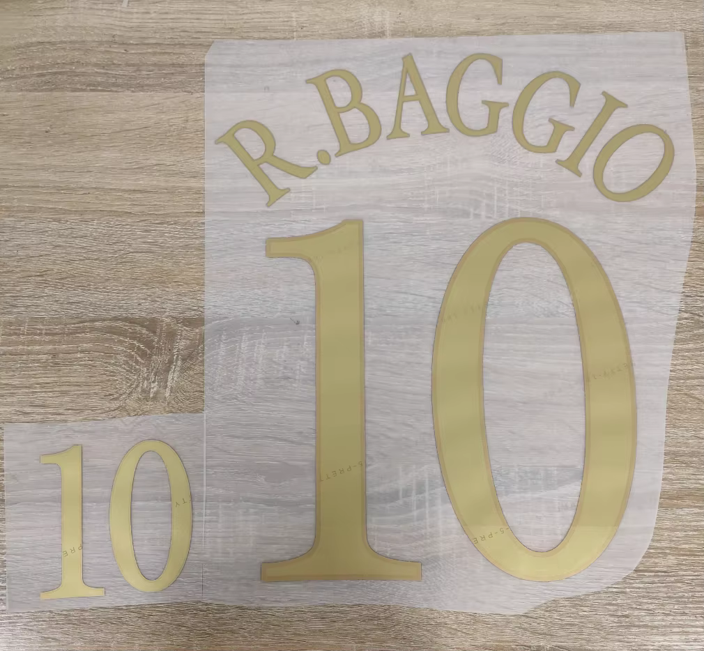 Maillot de l'Italie 2004, domicile, Del Piero, R.BAGGIO, PIRLO, nom et numéro