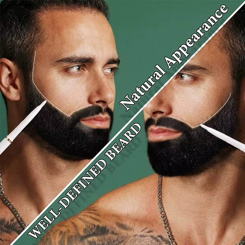 Kit de modelage de barbe – Outil complet de mise en forme et de coiffage – Shaper réglable, rasoirs, crayon de barbier, modèle de guide de pochoir à barbe