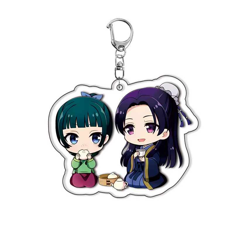 Porte-clés en acrylique avec personnage Kawaii The Apothecary Diaries, accessoires de dessin animé, breloques mignonnes pour sac à dos, ornement de voiture, anneau Ke, jouet cadeaux