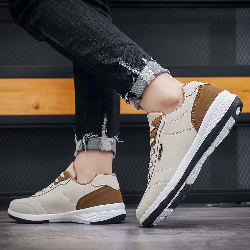 Nouvelles Chaussures de Sport 2026 en Cuir Imperméables Décontractées Antidérapantes à Absorption des Chocs pour Hommes – Idéales pour la Course et le Tennis