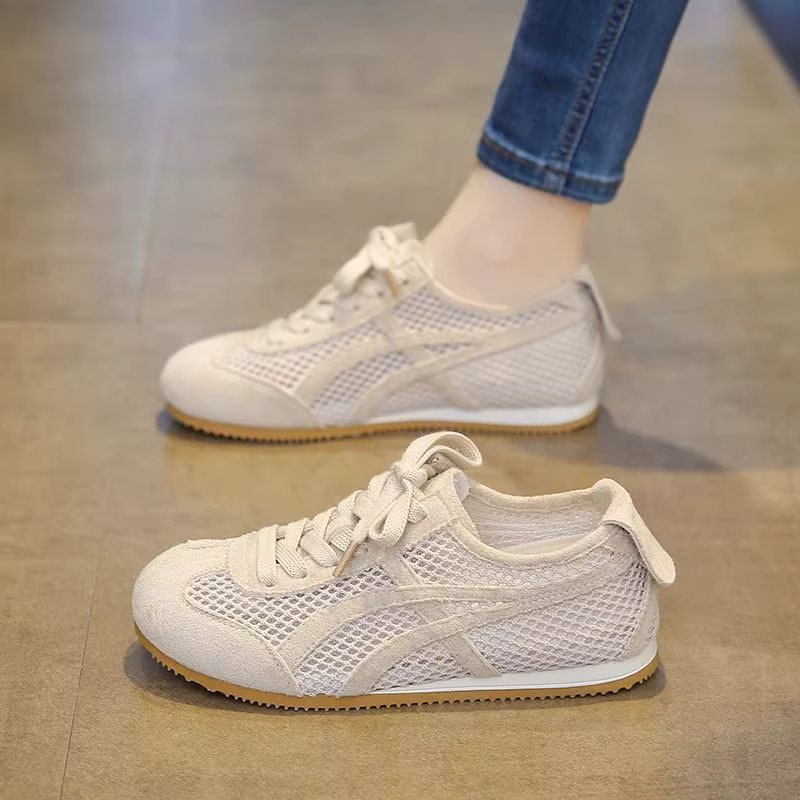 Baskets pour femmes 2026 – Chaussures d'entraînement allemandes d'été en maille respirante et cuir véritable