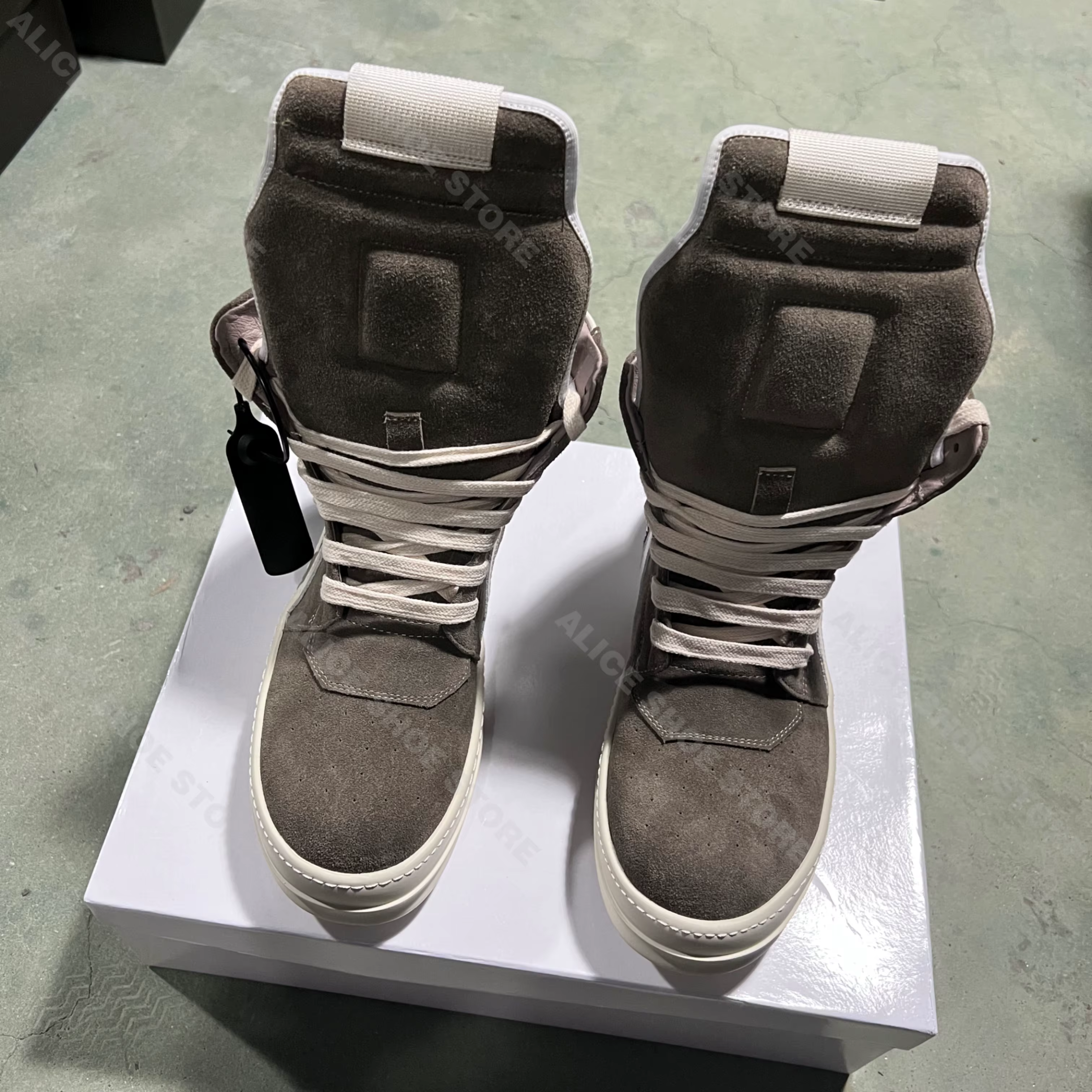 Marque décontracté hommes chaussure haut femmes Sneaker qualité marron Geobasket vache daim fermeture éclair luxe semelle épaisse plat bottine