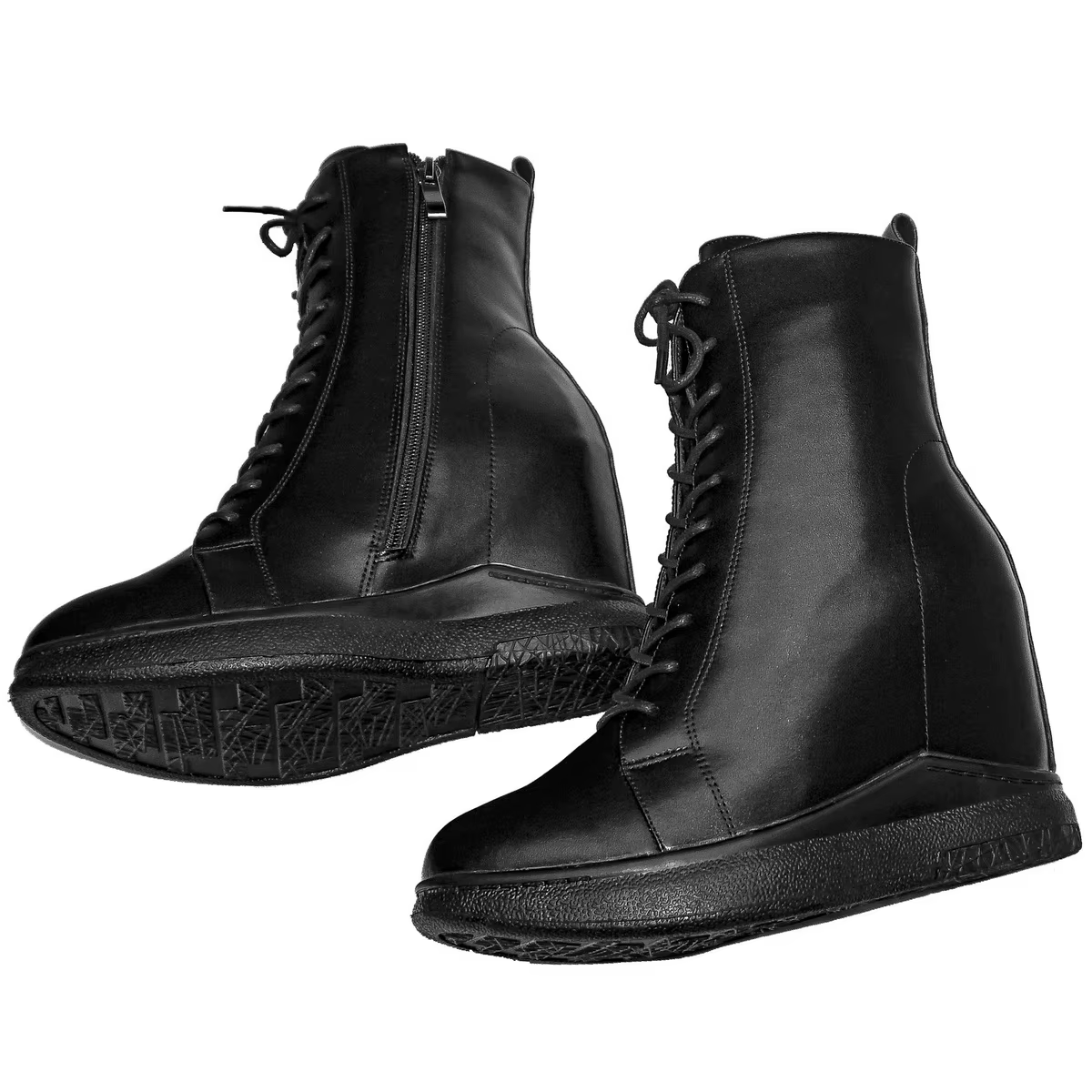 Bottes de neige en cuir véritable pour femme