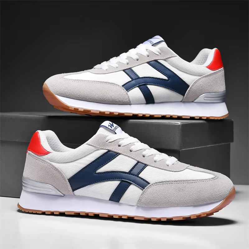Chaussures de sport rétro à semelle épaisse Double Star