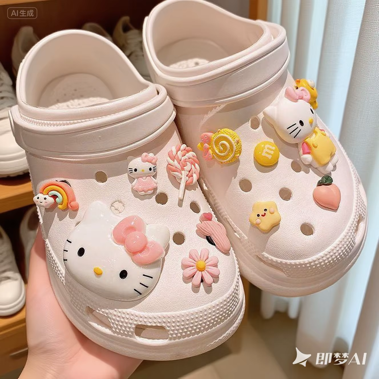 Mignon KT chat 3D accessoires boucle de chaussure