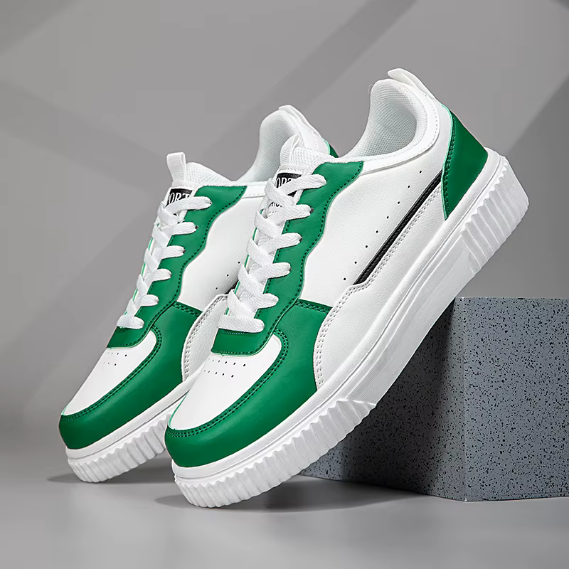 ELUVA hommes baskets automne blanc chaussures léger semelle épaisse antidérapant Skatebaord