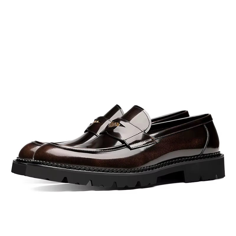 Chaussures pour hommes surdimensionnées, en cuir véritable, pour le travail, style anglais, style Oxford