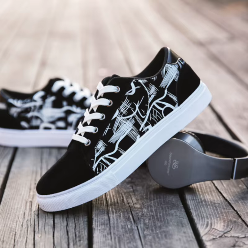 2025 nouveaux hommes toile chaussures mode originale