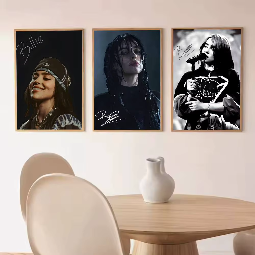 B-Billies E-Eilish affiche murale pour salon chambre mur bureau décoration murale cadeau pour amis sans cadre