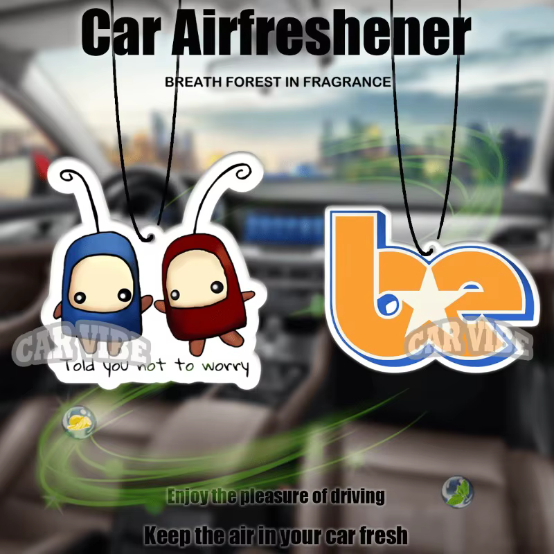Pendentif désodorisant pour voiture Billie Eilish — Bande parfumée style BE STAR / Ilomilo pour rétroviseur et grille d'aération, décoration maison et bureau