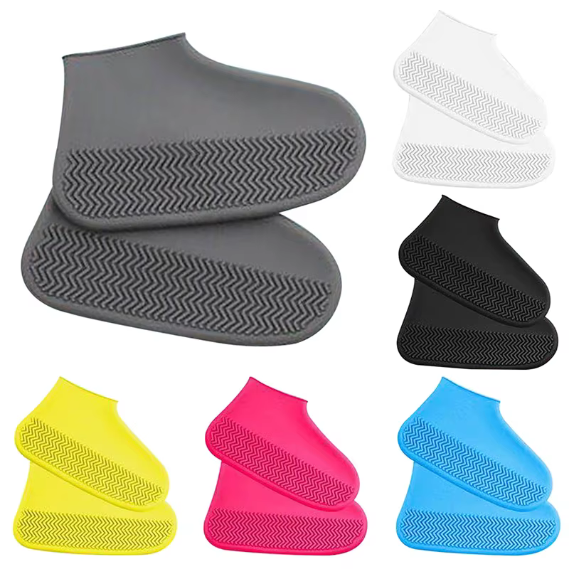 Couvre-chaussures imperméables pour hommes et femmes, réutilisables, pliables, antidérapants, protecteurs de chaussures, couvre-chaussures, galoches de pluie, enfants, hommes