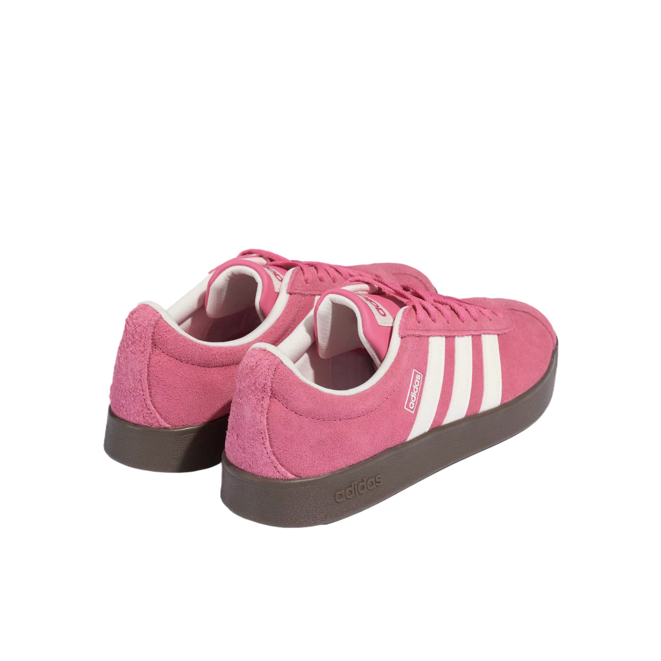 Adidas VL Court Unisex T-Toe Retro Trainers Rose Blanc