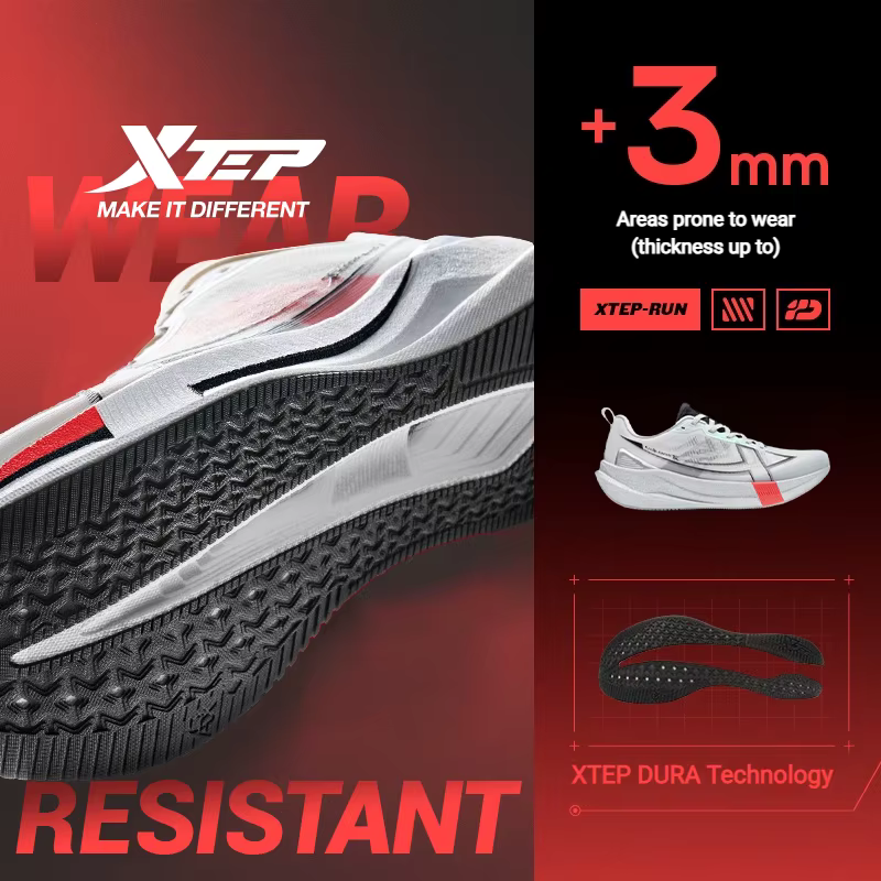 Xtep 2000km 5.0 chaussures de course doux universel baskets coussin Durable Jogging résistant à l'usure