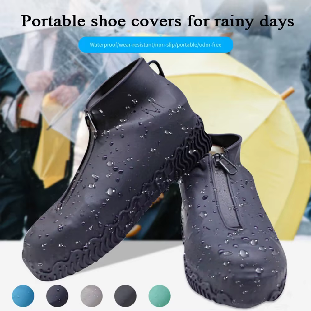 Protège-chaussures imperméables à fermeture éclair avant
