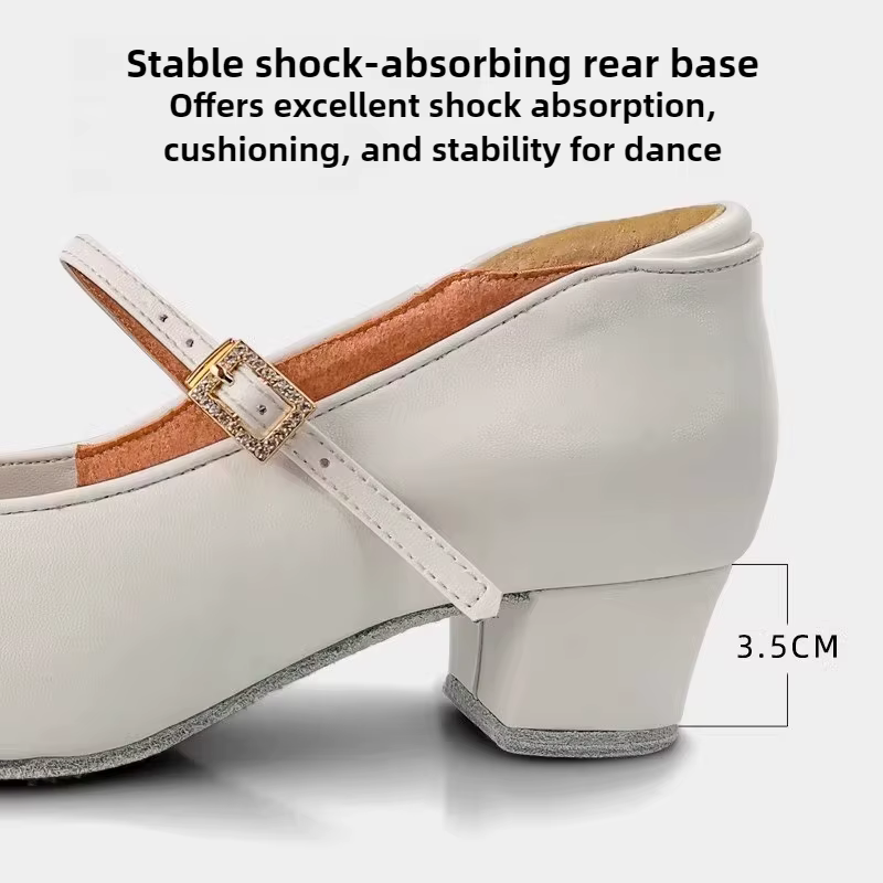Vennystyle chaussures de danse latine-chaussures de pratique de salon blanches professionnelles pour filles avec