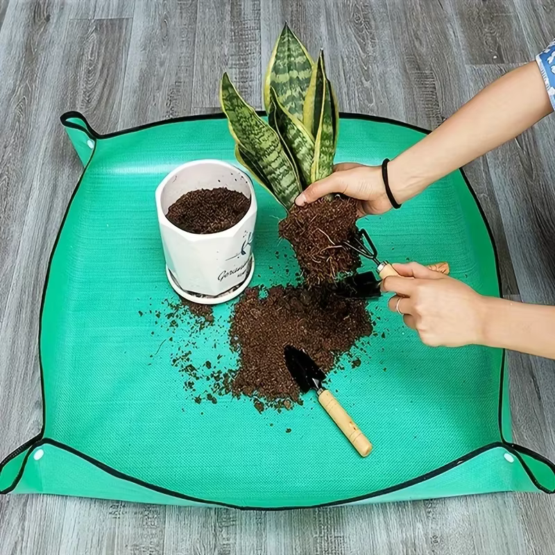 Tapis de plantation 50cm -50cm, tapis d'empotage de jardinage pliable, Pot de fleur de plante de jardin, tapis imperméables de transplantation, outils pour plantes à fleurs