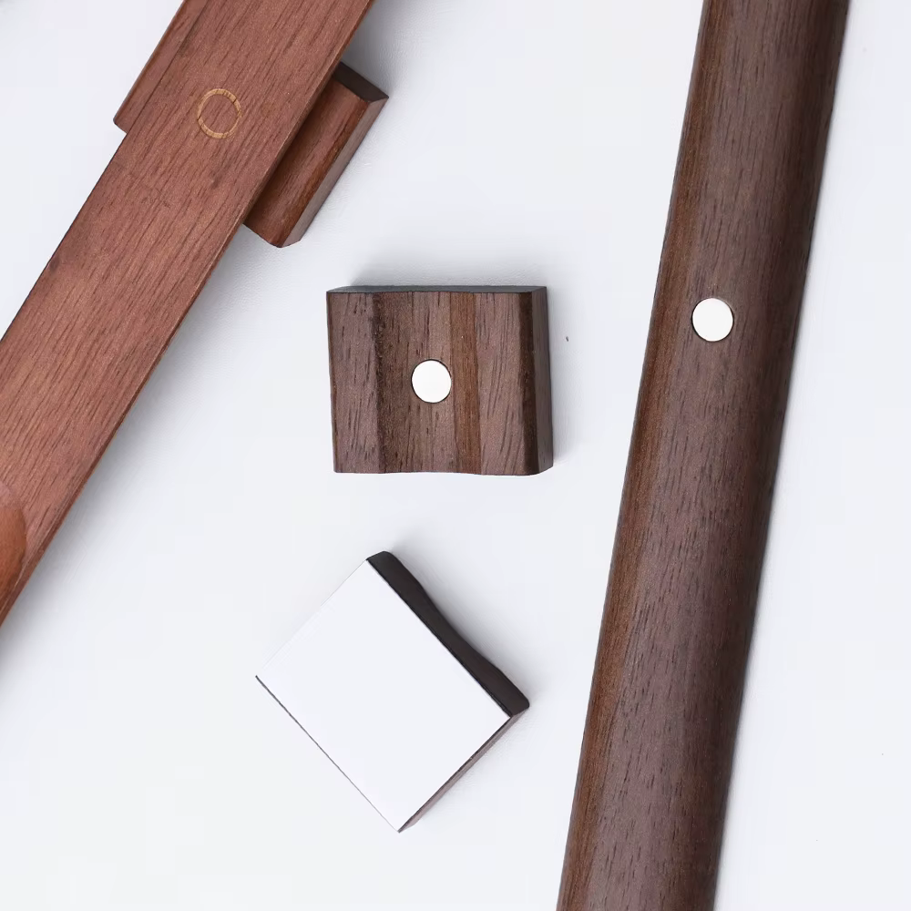Klaxon à chaussures à manche long en bois de hêtre de qualité supérieure de 55 cm – Base magnétique sans courbure pour