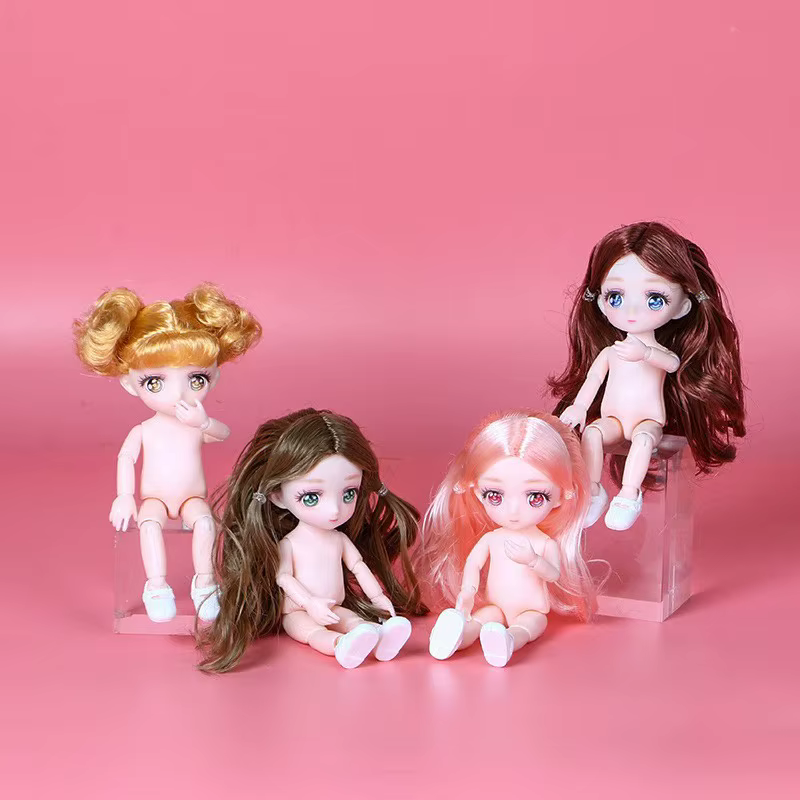 Ensemble de figurines d'anime de style dessin animé 3D, poupée de style Barbie, plusieurs styles disponibles, poupées nues pour collectionneurs