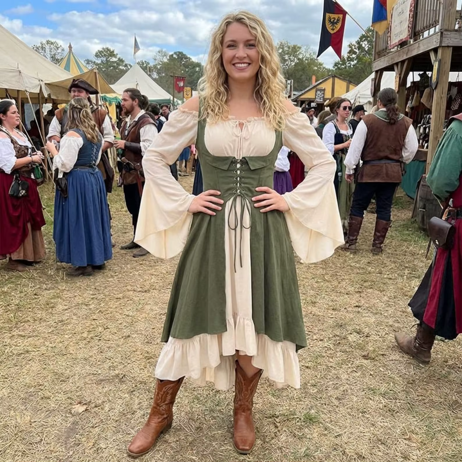 Robe Renaissance pour femmes, robe médiévale avec laçage de corset, costume de fée fantastique