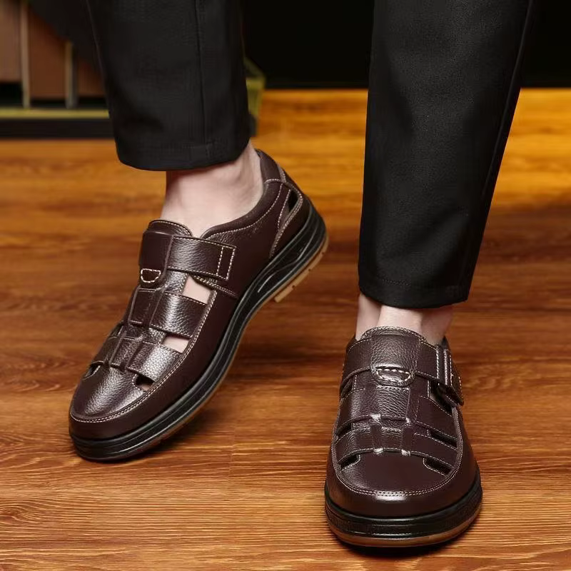 Chaussures d'été en cuir pour hommes