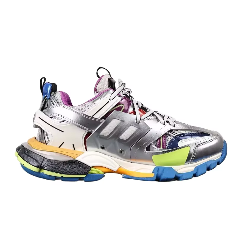 Chaussures de sport tendance colorées pour hommes et femmes. Paire de baskets de style streetwear de haute qualité.