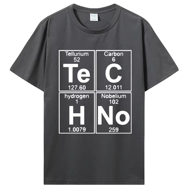 T-shirt humoristique Techno Tableau Périodique pour Hommes 100% Coton