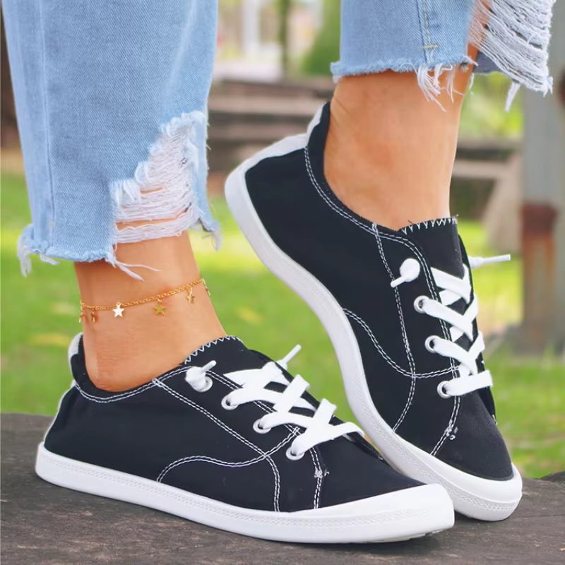 Chaussures basses en toile pour femmes 2026 : Nouvelles semelles intérieures en coton pour un confort optimal
