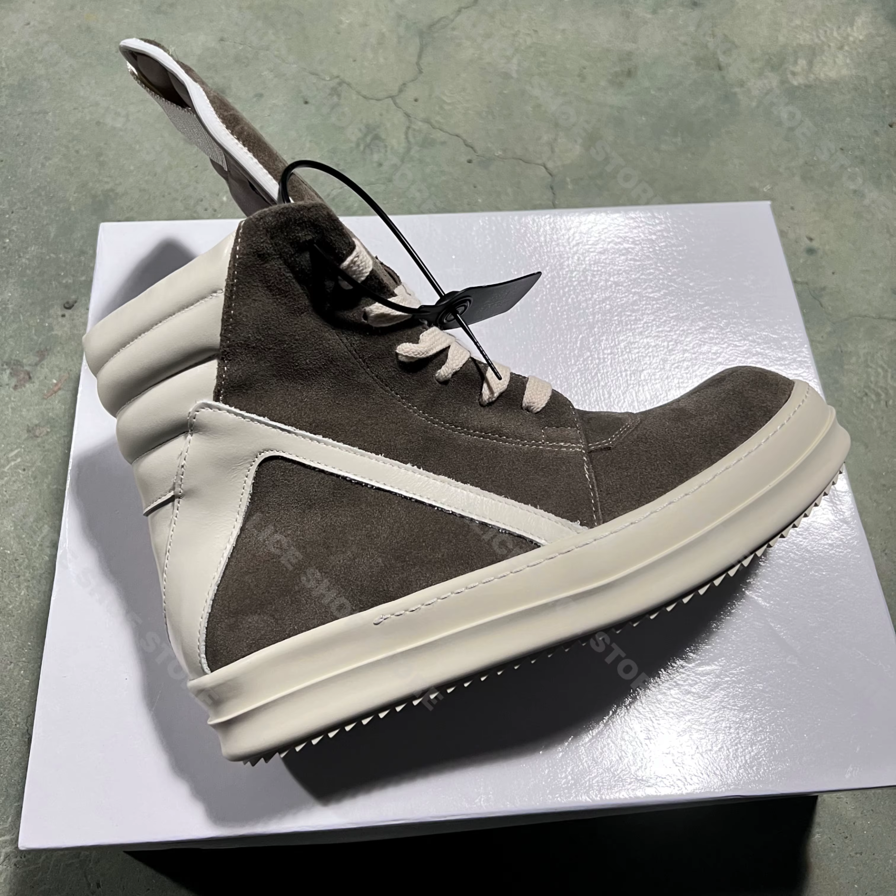 Marque décontracté hommes chaussure haut femmes Sneaker qualité marron Geobasket vache daim fermeture éclair luxe semelle épaisse plat bottine