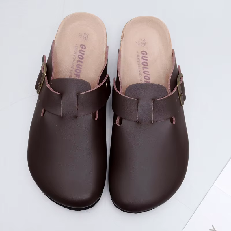 Pantoufles en cuir PU pour hommes et femmes