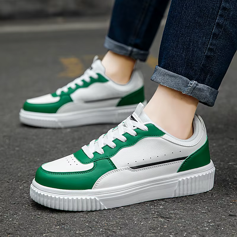 ELUVA hommes baskets automne blanc chaussures léger semelle épaisse antidérapant Skatebaord