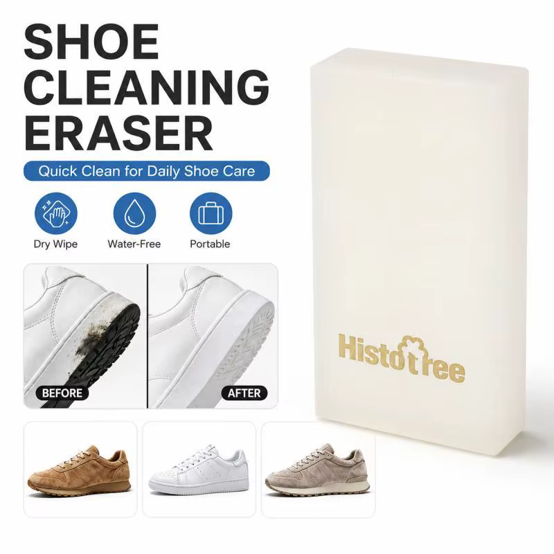Gomme nettoyante pour chaussures en daim, nettoyant à sec sans eau pour daim, nubuck et baskets blanches, détachant portable pour chaussures
