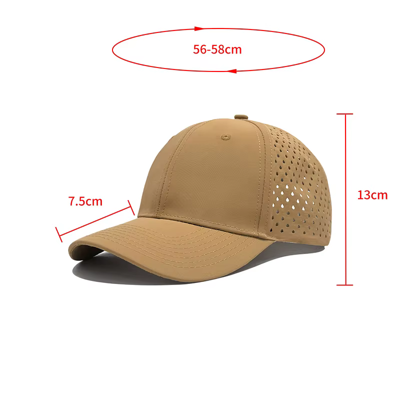 Casquette de baseball personnalisée avec logo découpé au laser