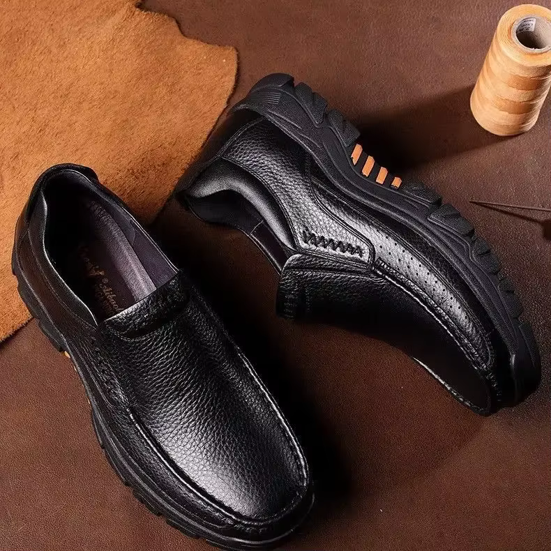 Chaussures d'affaires décontractées en cuir pour hommes