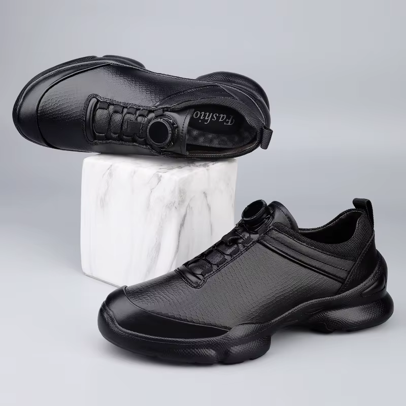 Chaussures de sport pour hommes en cuir véritable