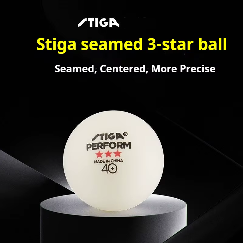 STIGA – balles de tennis de table 3 étoiles 40+, avec ABS à coutures, nouveau matériau durable, balles de ping-pong ITTF, balles d'entraînement et de match, 3/6 pièces