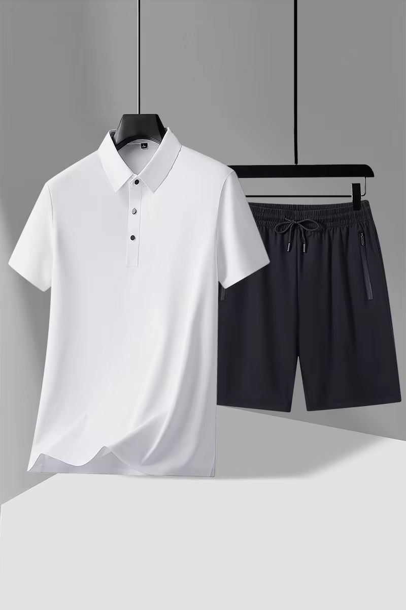 Polos + Objectifs 2024 été nouveau style mode Sportedly Hommes Ensembles décontractés Homme Chemises et Objectifs mode M-4XL pleine taille
