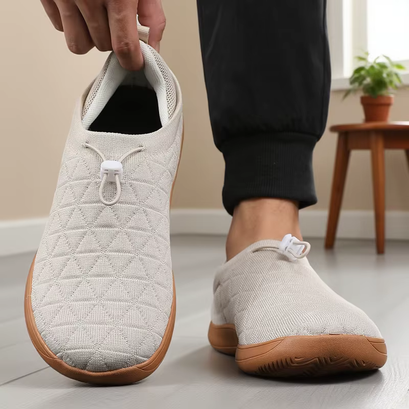 Nouveaux hommes pieds nus chaussures large orteil boîte minimaliste anti-dérapant