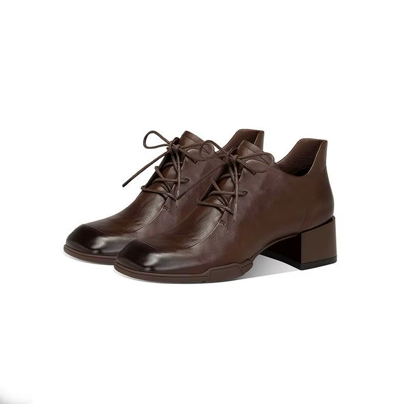 Chaussures Mary Jane en cuir véritable avec semelle intérieure en peau de mouton pour femme