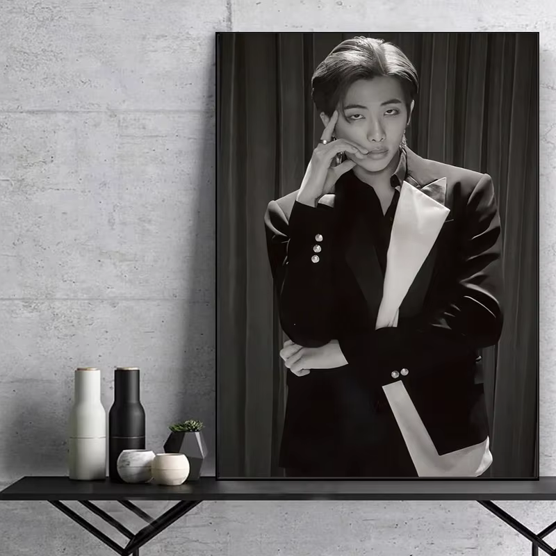 Affiche et impressions de groupe de musique coréen Kpop Boys Idol, peinture sur toile vintage, art mural de style nordique, décoration de chambre et de maison