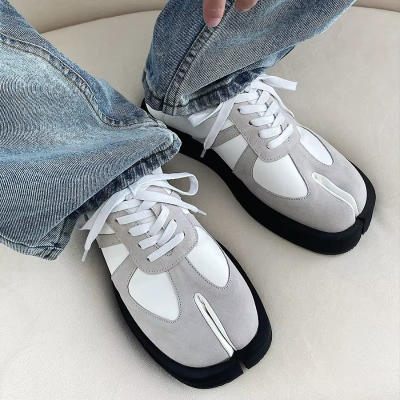 Tabi chaussures pour hommes femmes en cuir véritable