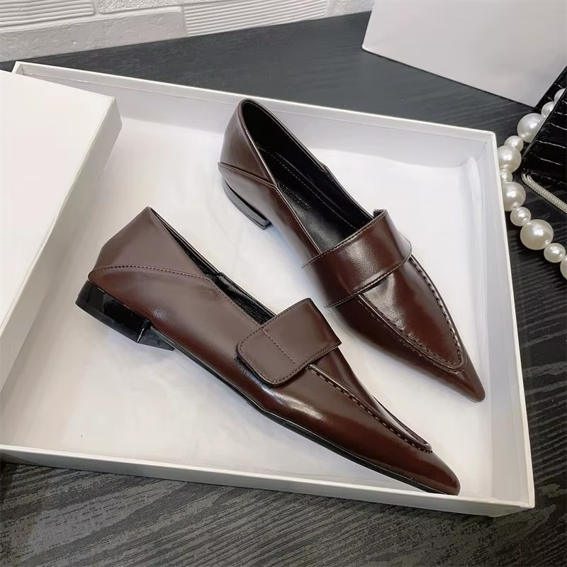 Chaussures pour femmes, nouvelle collection printemps 2026, style européen et américain, chaussures pointues à talon bas, chaussures professionnelles pour femmes