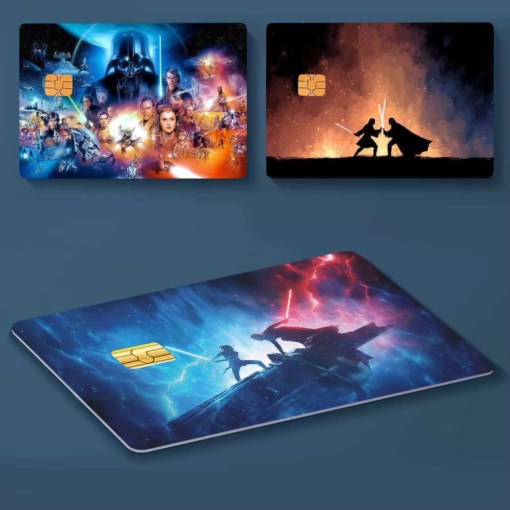 Autocollants pour cartes de crédit S-STAR W-WARS Classic Movie Cover, impression d'image d'anime sur toile, décoration manga HD