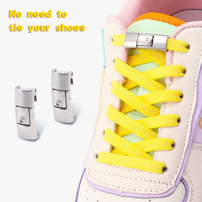 2 paires de lacets de chaussures sans cravate