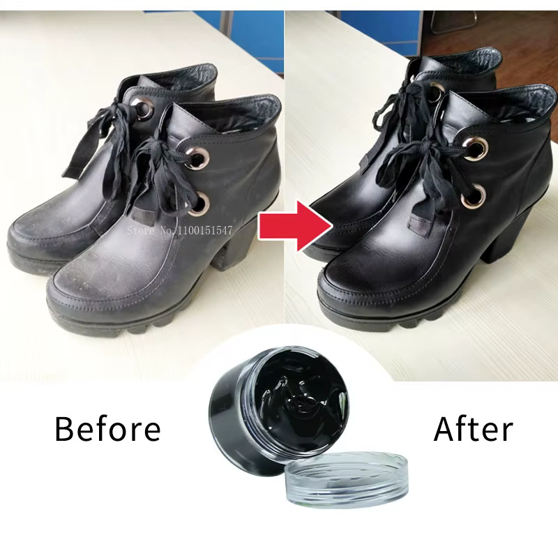 Peinture pour cuir, crème pour chaussures
