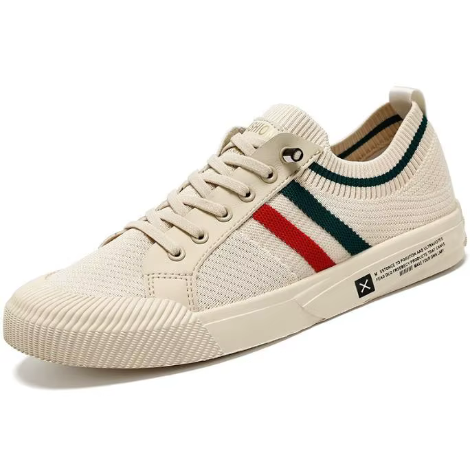 Baskets de mode pour hommes maille légère respirant mocassins de marche en plein air chaussures plates pour homme