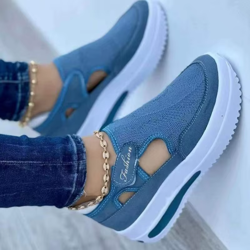 Nouvelles baskets rouges décontractées et respirantes pour femmes 2026 – Chaussures de mode à plateforme en toile